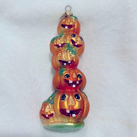 Like new Christopher Radko stackable jack-o’-lanterns 6.5 ‘ ornament retired - Picture 1 of 4